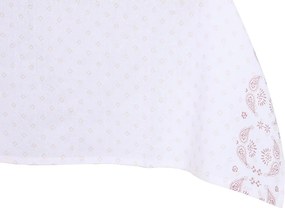 Τραπεζομάντιλο και πετσέτες DKD Home Decor 150 x 150 x 0,5 cm Ροζ Λευκό (x2)