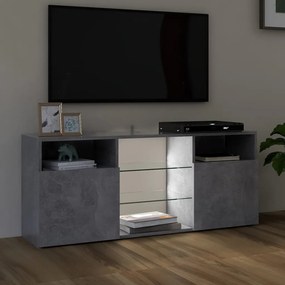 vidaXL Έπιπλο Τηλεόρασης με LED Γκρι Σκυροδέματος 120 x 30 x 50 εκ.