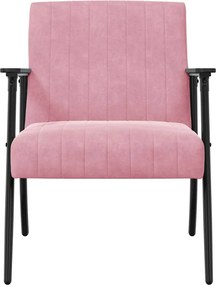 vidaXL Πολυθρόνα Ροζ 59 x 75 x 78 εκ Βελούδο