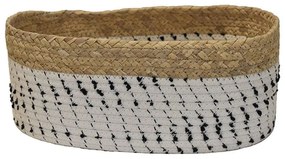 Καλάθι 00.06.67564 32x22x14cm White-Natural Fabric,Jute