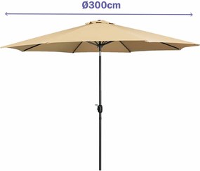 Solskjerm Marbueno Καφέ Ø 300 cm