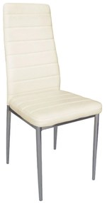 Καρέκλα Jetta-I Ecru . ΕΜ966,1 40X50X95 cm Σετ 6τμχ Metal, Technoderma