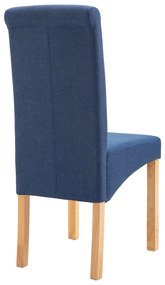 vidaXL Καρέκλες Τραπεζαρίας 4 τεμ. Μπλε Υφασμάτινες