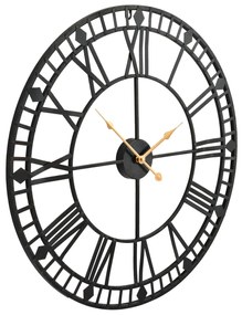 vidaXL Ρολόι Τοίχου Vintage XXL 60 εκ. Μεταλλικό με Μηχανισμό Quartz
