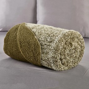 Κουβέρτα Fleece Υπέρδιπλη Με Γουνάκι (220x240) Whitegg KB156 Χακί
