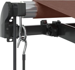 vidaXL Τέντα Πτυσσόμενη Αυτόματη Καφέ 400x350 εκ.