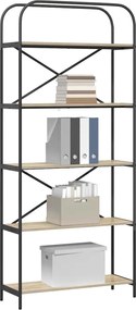 vidaXL Ράφι Βιβλίων Δρύς Sonoma 80 x 30 x 183 εκ Επεξεργασμένο ξύλο