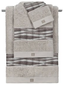 Πετσέτες Μπάνιου (Σετ 3τμχ) Guy Laroche Active Taupe - Silver