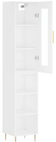 vidaXL Ντουλάπι Λευκό 34,5 x 34 x 180 εκ. από Επεξεργασμένο Ξύλο
