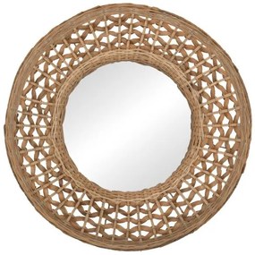 Καθρέπτης Mazun Inart ξύλο Φ60x8εκ 337-000039 337-000039 Καφέ
