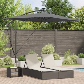 vidaXL Ομπρέλα Cantilever Banana Ανθρακί 294 x 200 x 254 εκ.