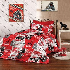 Μαξιλαροθήκη Παιδική Motocross 288 Red DimCol 50Χ70 Cotton-Polyester