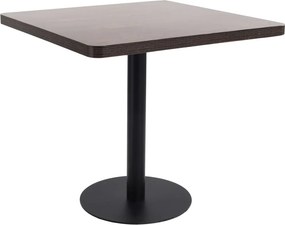 vidaXL Τραπέζι Bistro Σκούρο Καφέ 80 x 80 εκ. από MDF