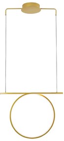 Φωτιστικό Οροφής - Ράγα Kelsi 31W 3000K 1241lm 56x140cm Gold Viokef