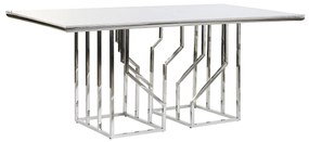 Τραπεζαρία DKD Home Decor Ασημί Κρυστάλλινο Χάλυβας (180 x 90 x 75 cm)