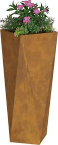 vidaXL Γλάστρα 2 pcs Σκ rusty 30 x 30 x 75 εκ