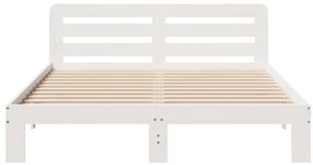 vidaXL Σκελετός Κρεβ. Χωρίς Στρώμα Λευκό 160x200 εκ Μασίφ Πεύκο