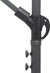 vidaXL Ομπρέλα Κρεμαστή Πράσινη 3 μ. με Ιστό Αλουμινίου