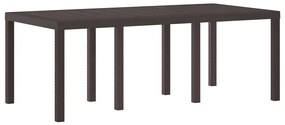 vidaXL Σέτ φαγητού για κήπο 7 pcs Καφέ Rattan Polt