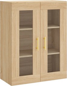 vidaXL Ντουλάπι Sonoma δρυς 69,5 x 34 x 180 εκ. από Επεξεργασμένο Ξύλο