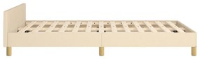 vidaXL Σκελετός Κρεβατιού Χωρίς Στρώμα Κρεμ 120x200 εκ. Υφασμάτινο