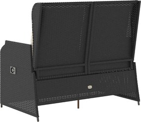 vidaXL Παγκάκι κήπου Μαύρο συνθετικό ρατάν
