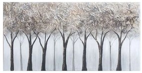 Πίνακας Trees Β 177 108-220-946 120x3x60cm Silver-Brown Οριζόντιοι Καμβάς