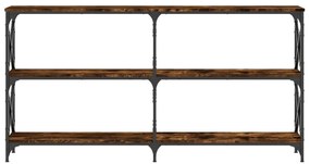 vidaXL Τραπέζι Κονσόλα Καπνιστή Δρυς 156x28x80,5εκ. Επεξεργασμένο Ξύλο