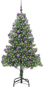 vidaXL Χριστουγεννιάτικο Δέντρο με 300 LED με βάση Πράσινο 180 cm PVC
