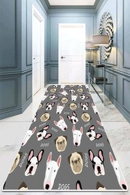 Χαλί Chiens 908CHL2237 Grey-Multi Conceptum Hypnose 80X200cm