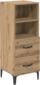 vidaXL Πλαϊνό γραφείο artisan δρυς 34 x 34.5 x 90 εκ