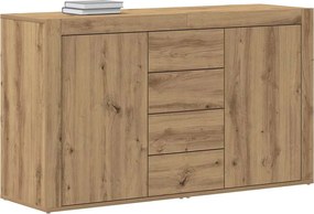 vidaXL Πλαϊνό γραφείο Artisan Oak 120 x 36 x 69 εκ Επεξεργασμένο ξύλο