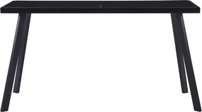 vidaXL Τραπεζαρία Μαύρη 140 x 70 x 75 εκ. από Ψημένο Γυαλί