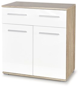 LIMA KM-1 chest, color: sonoma oak / white DIOMMI V-PL-LIMA-KM1-BIAŁY/SONOMA