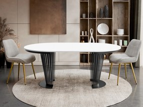 Τραπέζι Elantra Επεκτεινόμενο-Μαύρο – Λευκό-Μήκος: 100 εκ.