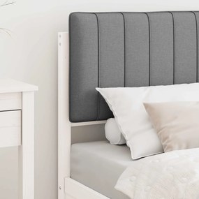 vidaXL Σκελετός Κρεβατιού με Επενδεδυμένο Κεφαλάρι Ανοιχτό γκρι
