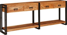 vidaXL Τραπέζια Κονσόλες 2 τμχ. Καφέ 200 x 33 x 75 εκ