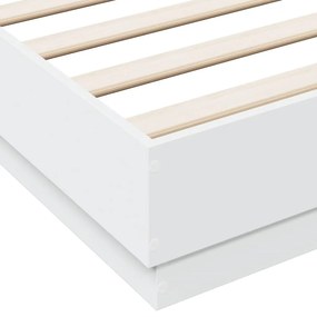 Πλαίσιο Κρεβατιού με LED Λευκό 120 x 200 εκ. - Λευκό