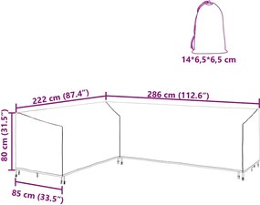 vidaXL Κάλυμμα επίπλων Μαύρο