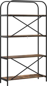 vidaXL Ράφι Βιβλίων 4 επιπέδων 80 x 30 x 146 εκ Επεξεργασμένο ξύλο