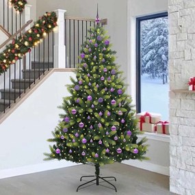 vidaXL Τεχνητό Χριστουγεννιάτικο Δέντρο με 300 LEDs Πράσινο 240 cm