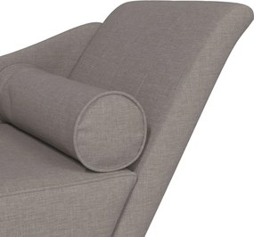 vidaXL Ανάκλιντρο Taupe Υφασμάτινο με Μαξιλάρια