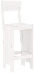 vidaXL Σετ Επίπλων Μπαρ 3 Τεμαχίων Λευκό από Μασίφ Ξύλο Πεύκου