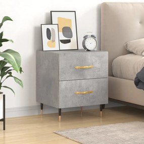vidaXL Κομοδίνο Γκρι Σκυροδ. 40 x 35 x 47,5 εκ. από Επεξεργασμένο Ξύλο