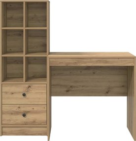 vidaXL Γραφείο με συρτάρι με ράφι με αποθήκευση 2 pcs Artisan Oak