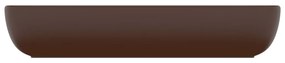 vidaXL Νιπτήρας Πολυτελής Ορθογώνιος Σκ. Καφέ Ματ 71x38 εκ. Κεραμικός