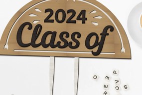 Σετ των 3 Intra απο ξύλο plywood 3mm-4mm πάχος - Διακοσμητικό κοπής με λέιζερ Class 2024 Δίασταση 6x10 cm INTRAFABR-93884904