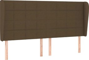 vidaXL Κρεβάτι Boxspring με Στρώμα Σκούρο Καφέ 180x200 εκ Υφασμάτινο