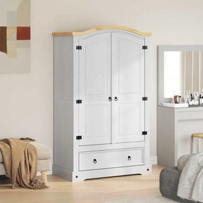 vidaXL Ντουλάπι CORONA Λευκό 101 x 52 x 170 εκ Στερεά ξυλεία πεύκου