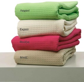 Κουβέρτα Πικέ Στέφανι Φούξια Viopros King Size 240x260cm 100% Βαμβάκι